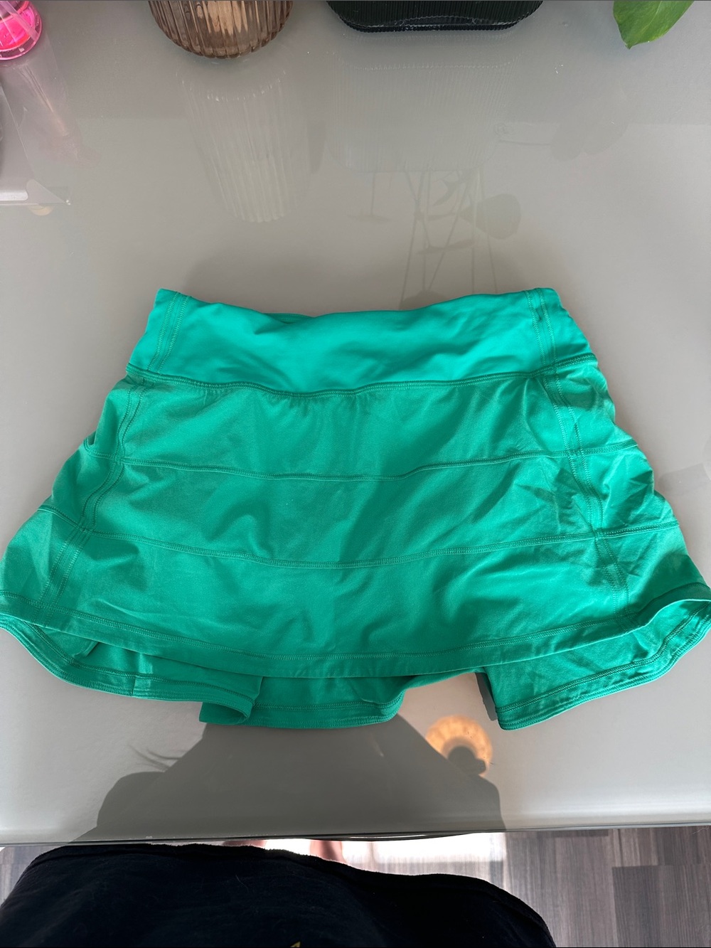 lululemon athletica Teal Green Athletic Skort with Zip Pocket